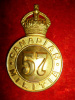 HP205 - 57th Peterborough Bn KC Helmet Plate Centre, 1908 issue 